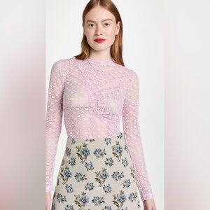 NWT Ganni Sheer Lace Intimates Top